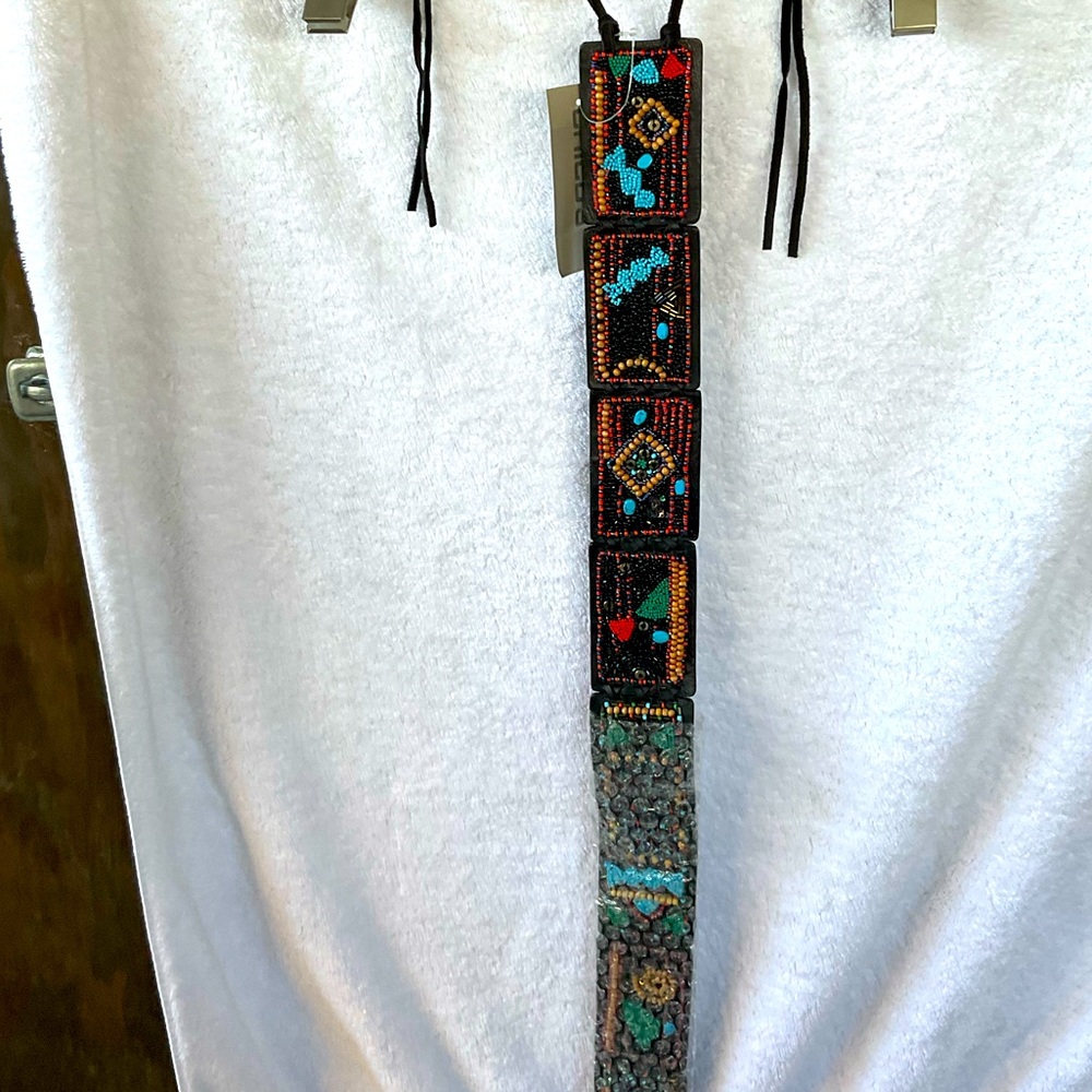 Chico’s Taipa Tie Belt Black; NWT; L=26-36 1/2; Size S/M